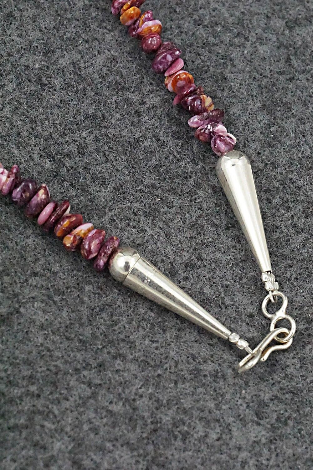 Spiny Oyster & Sterling Silver Necklace 20" - Louise Joe