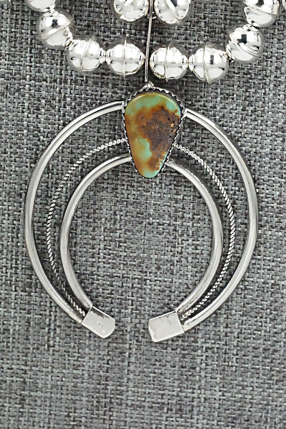 Turquoise & Sterling Silver Squash Blossom Set - Phil Garcia