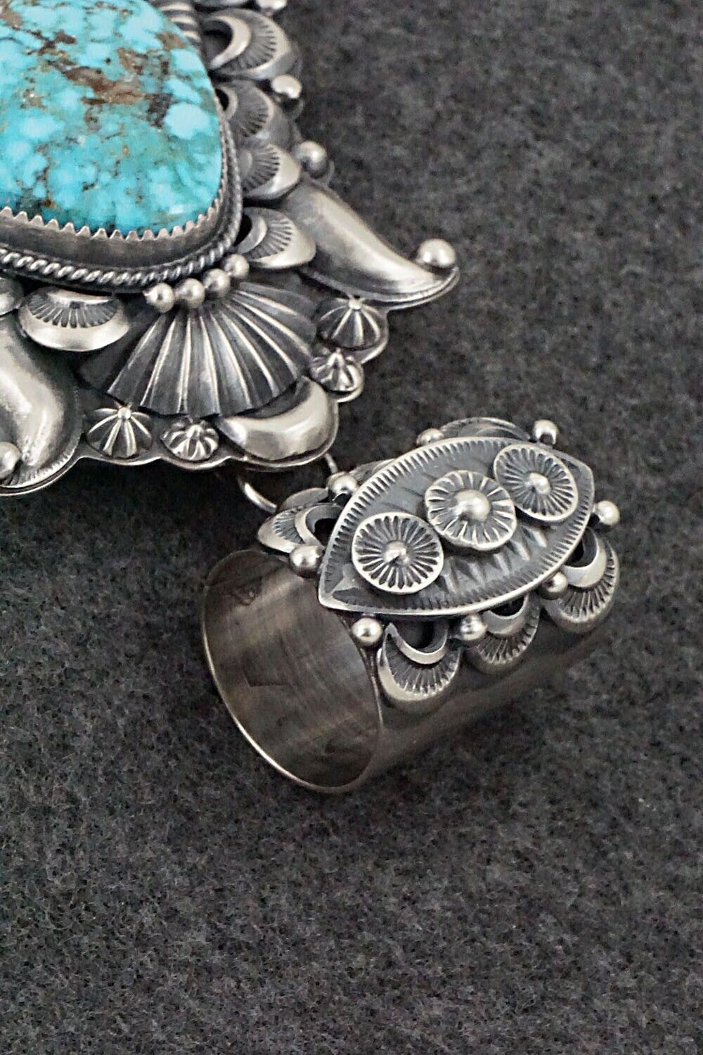 Turquoise & Sterling Silver Pendant - Delbert Gordon