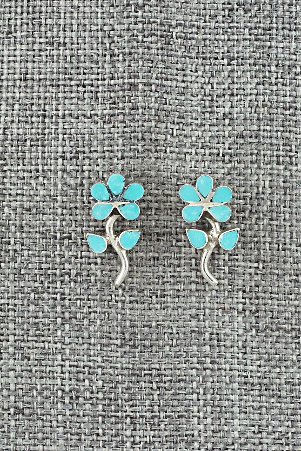 Turquoise & Sterling Silver Earrings - Randolf Sanchez