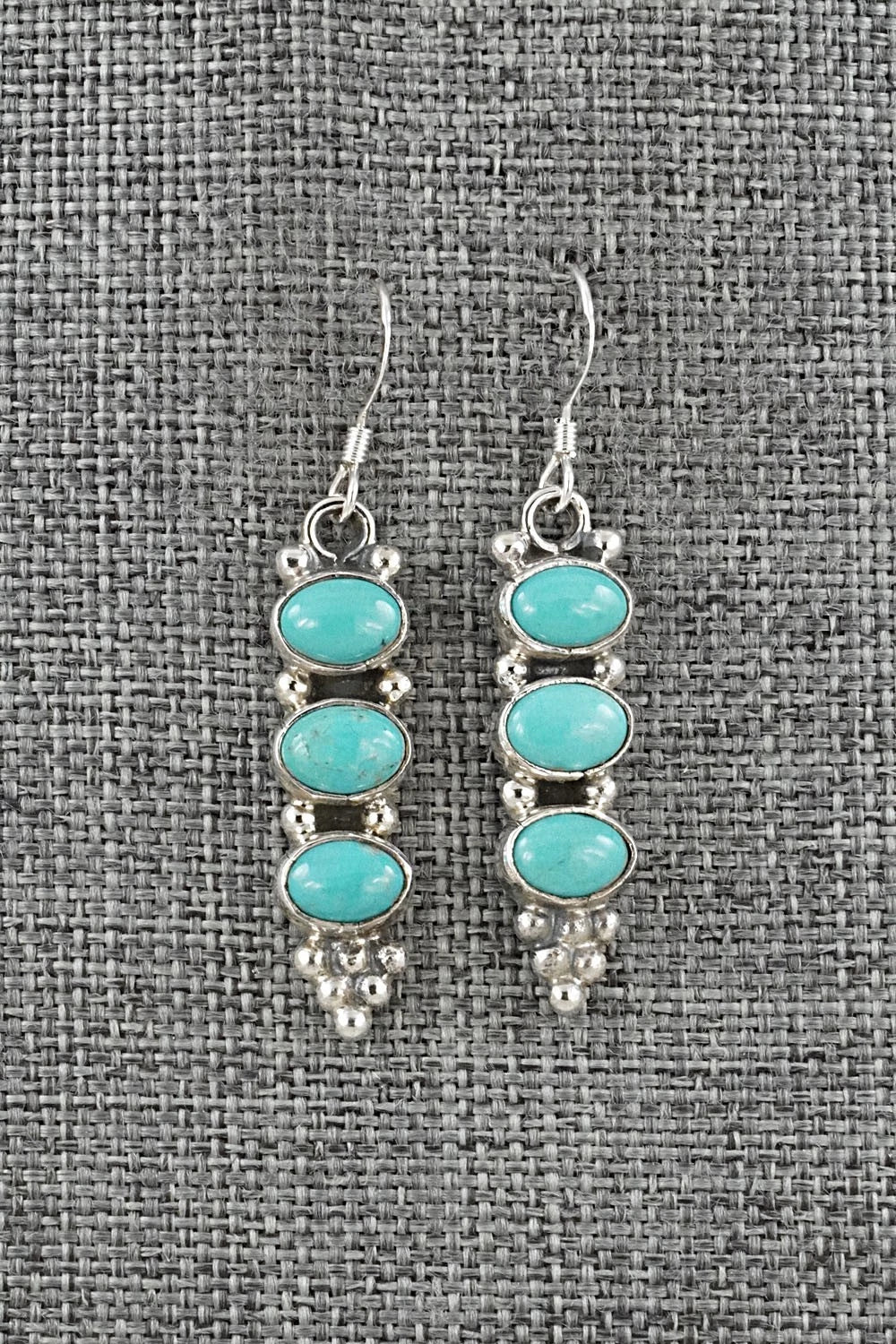 Turquoise & Sterling Silver Earrings - Gary Shorty
