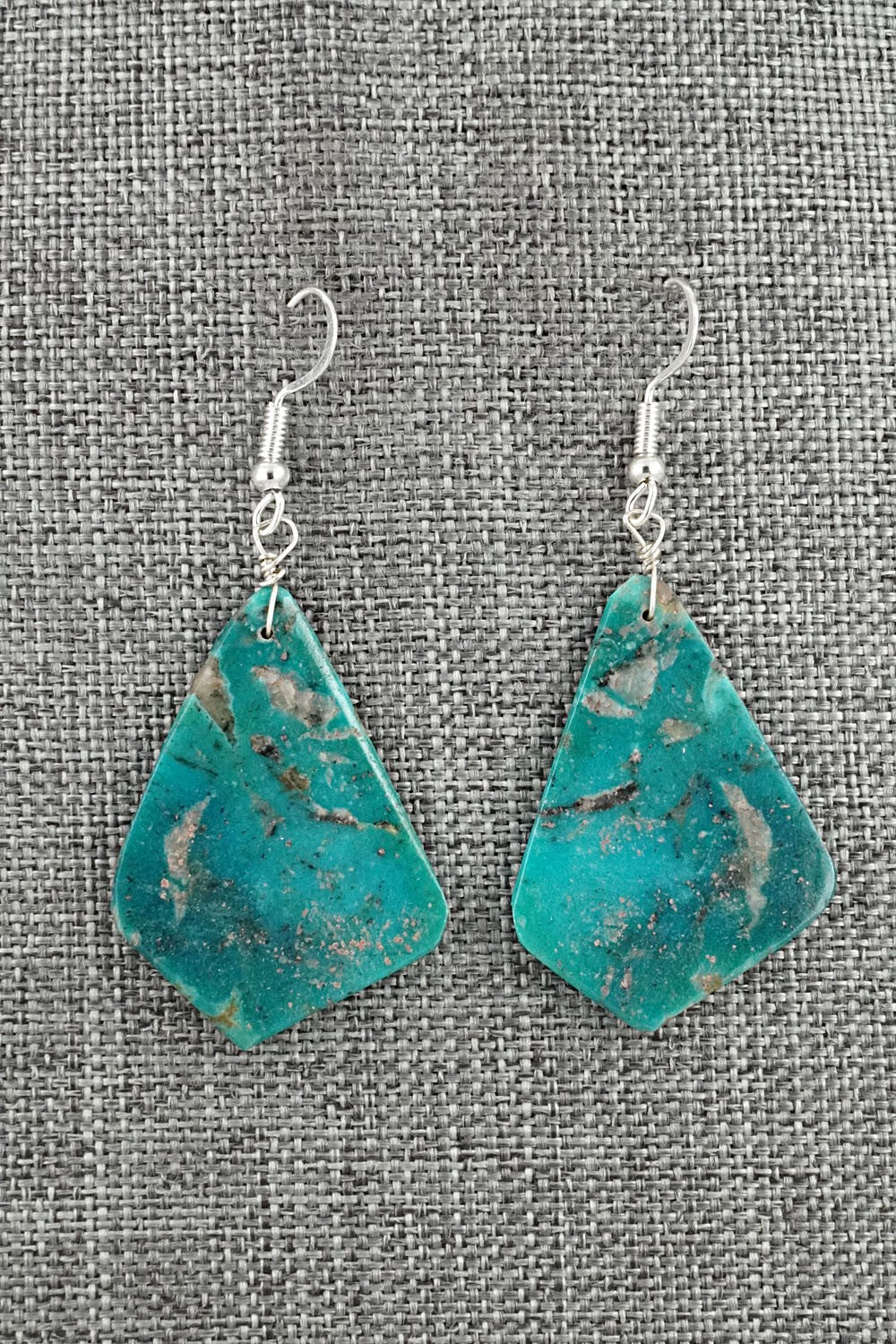 Turquoise & Sterling Silver Earrings - Louise Pete