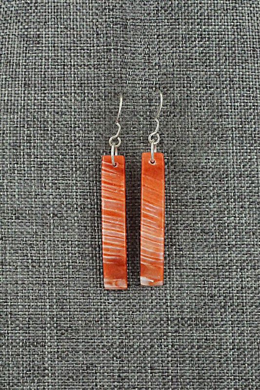 Spiny Oyster & Sterling Silver Earrings - Jesus Espino