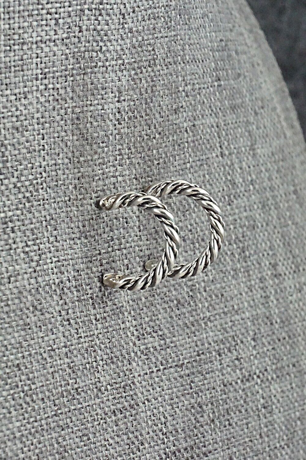 Sterling Silver Hoop Earrings - Caroline Tsosie