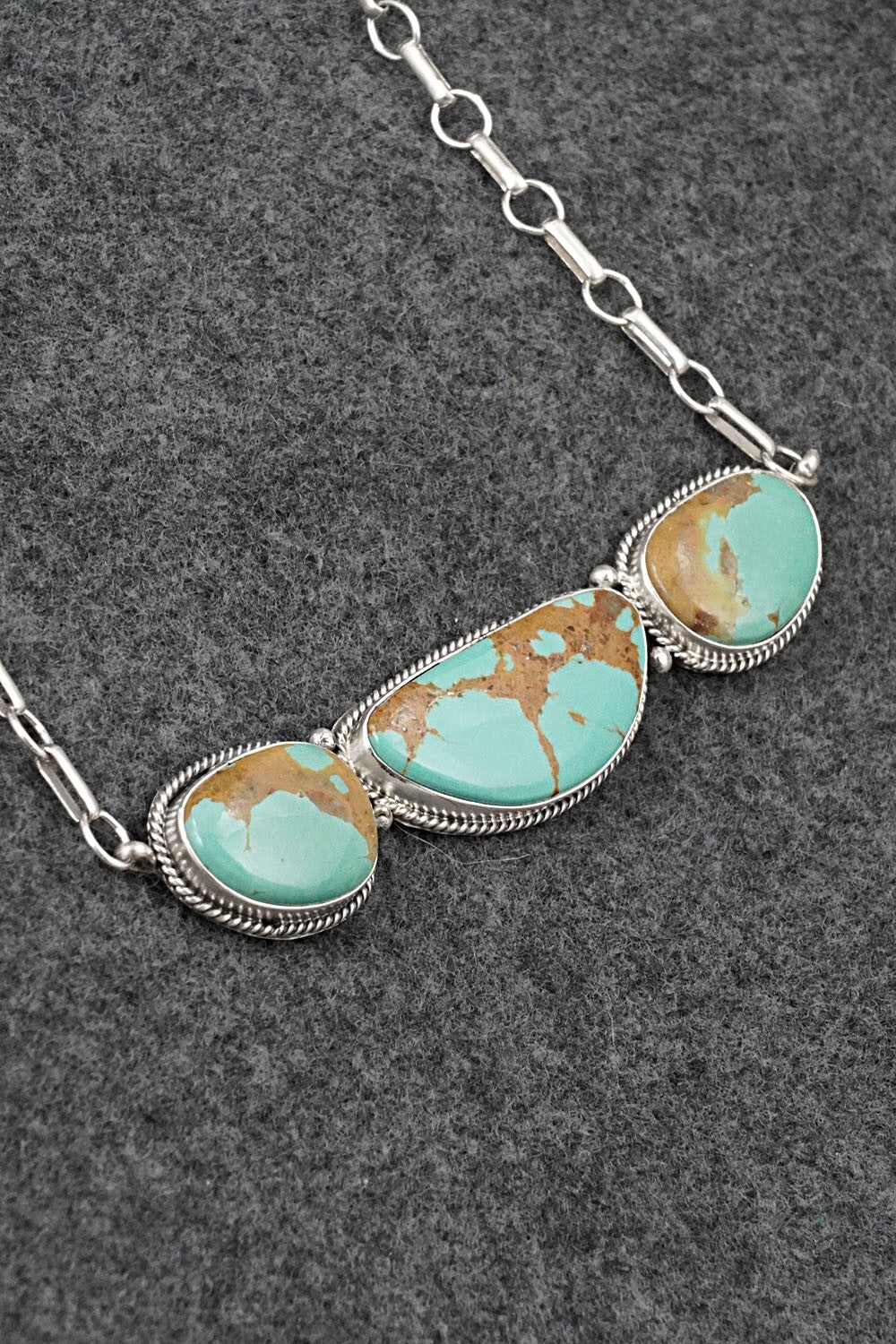 Turquoise & Sterling Silver Necklace - Rena Begay