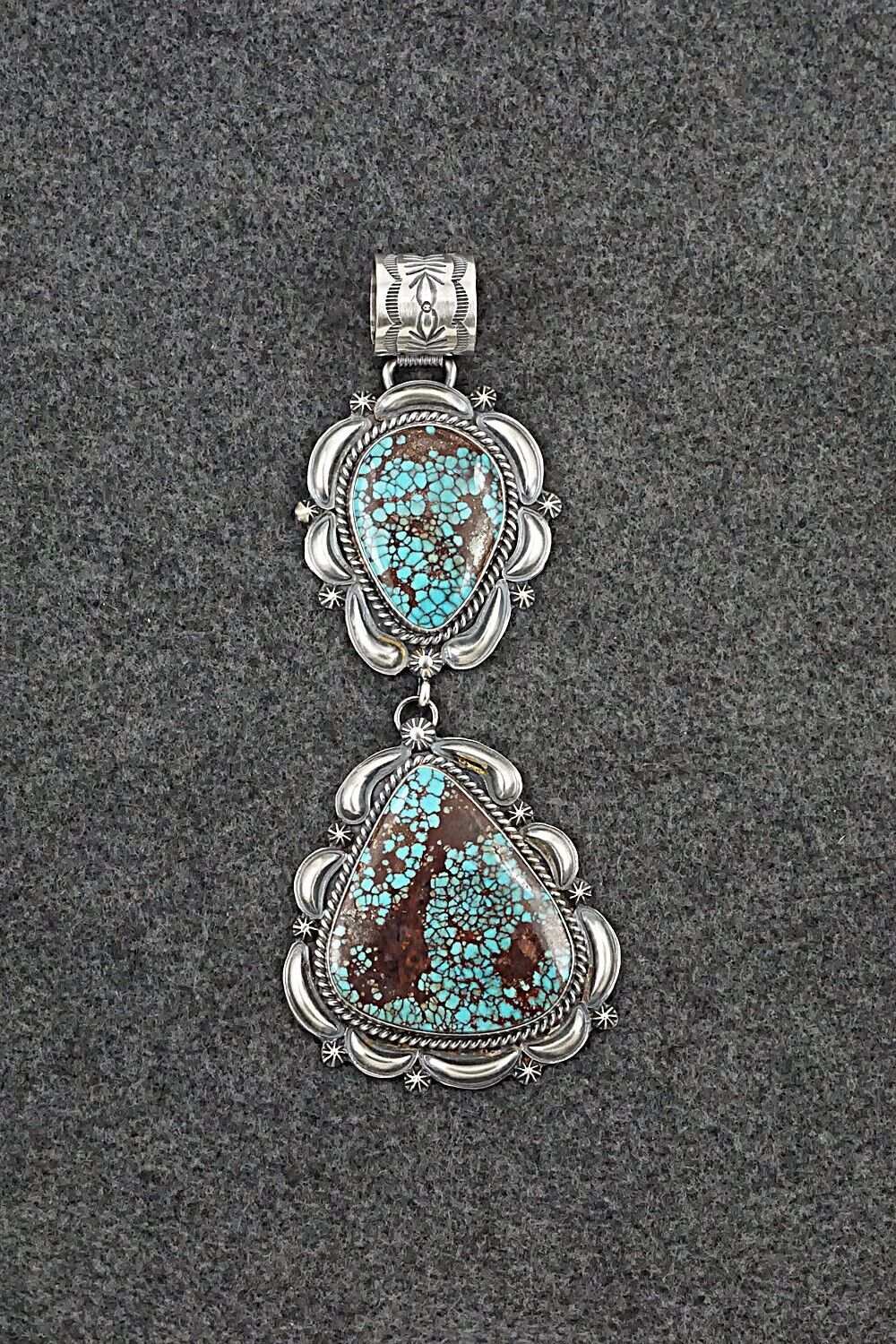 Turquoise & Sterling Silver Pendant - Raymond Delgarito