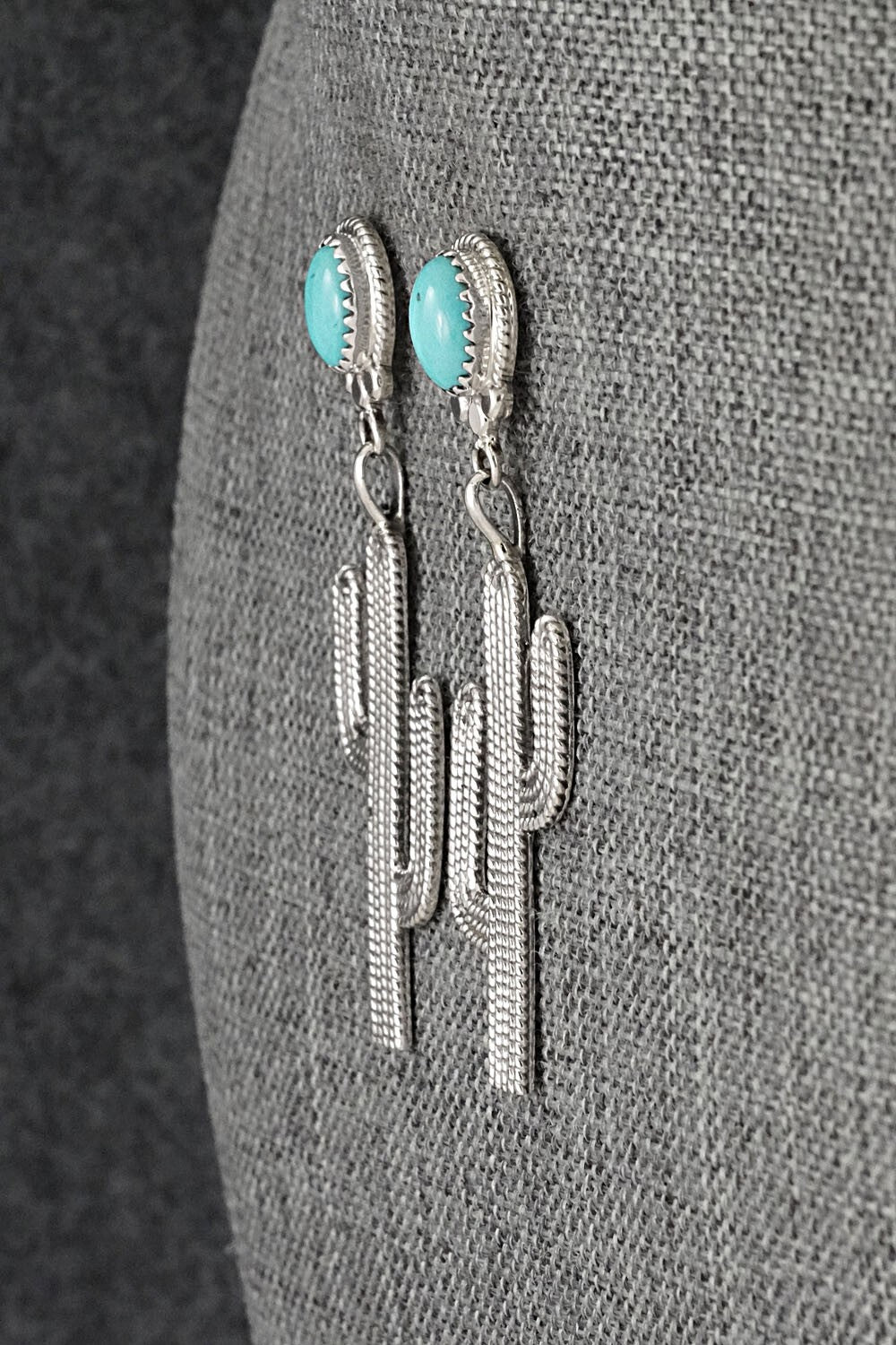 Turquoise & Sterling Silver Earrings - Annie Spencer