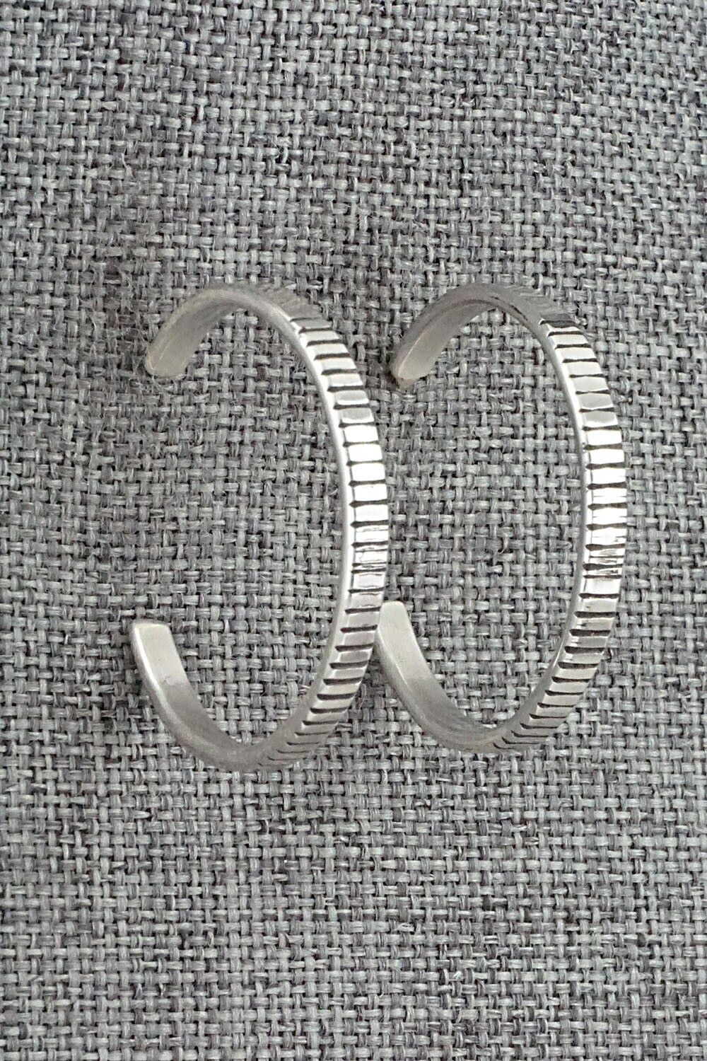 Sterling Silver Hoop Earrings - Elaine Tahe