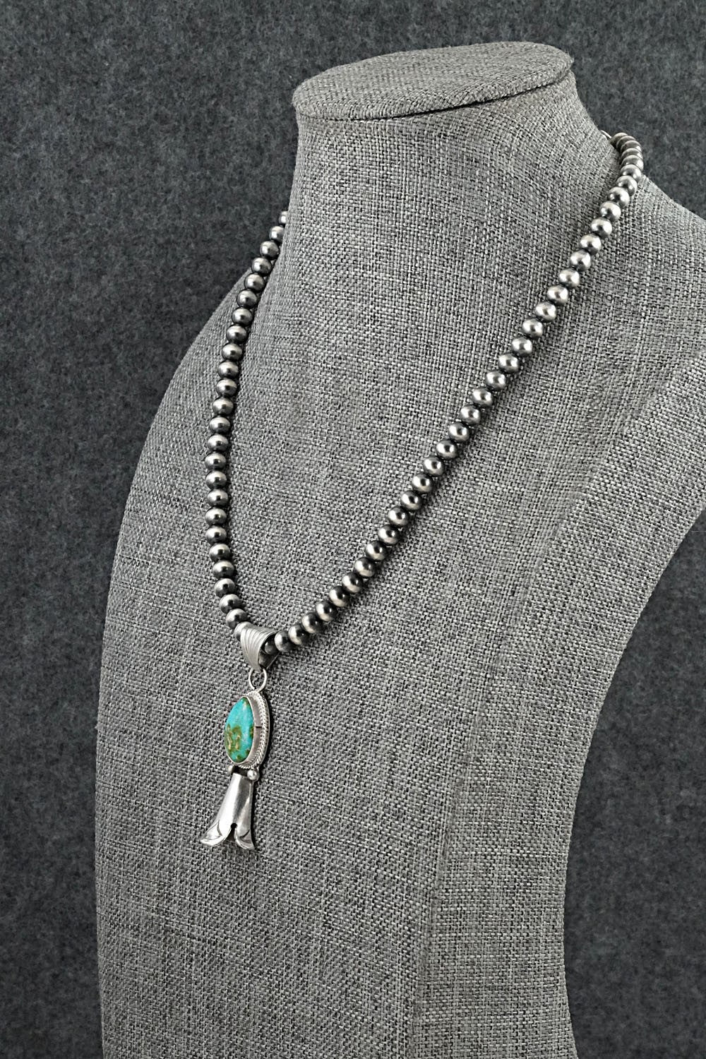 Turquoise & Sterling Silver Necklace - Samuel Yellowhair