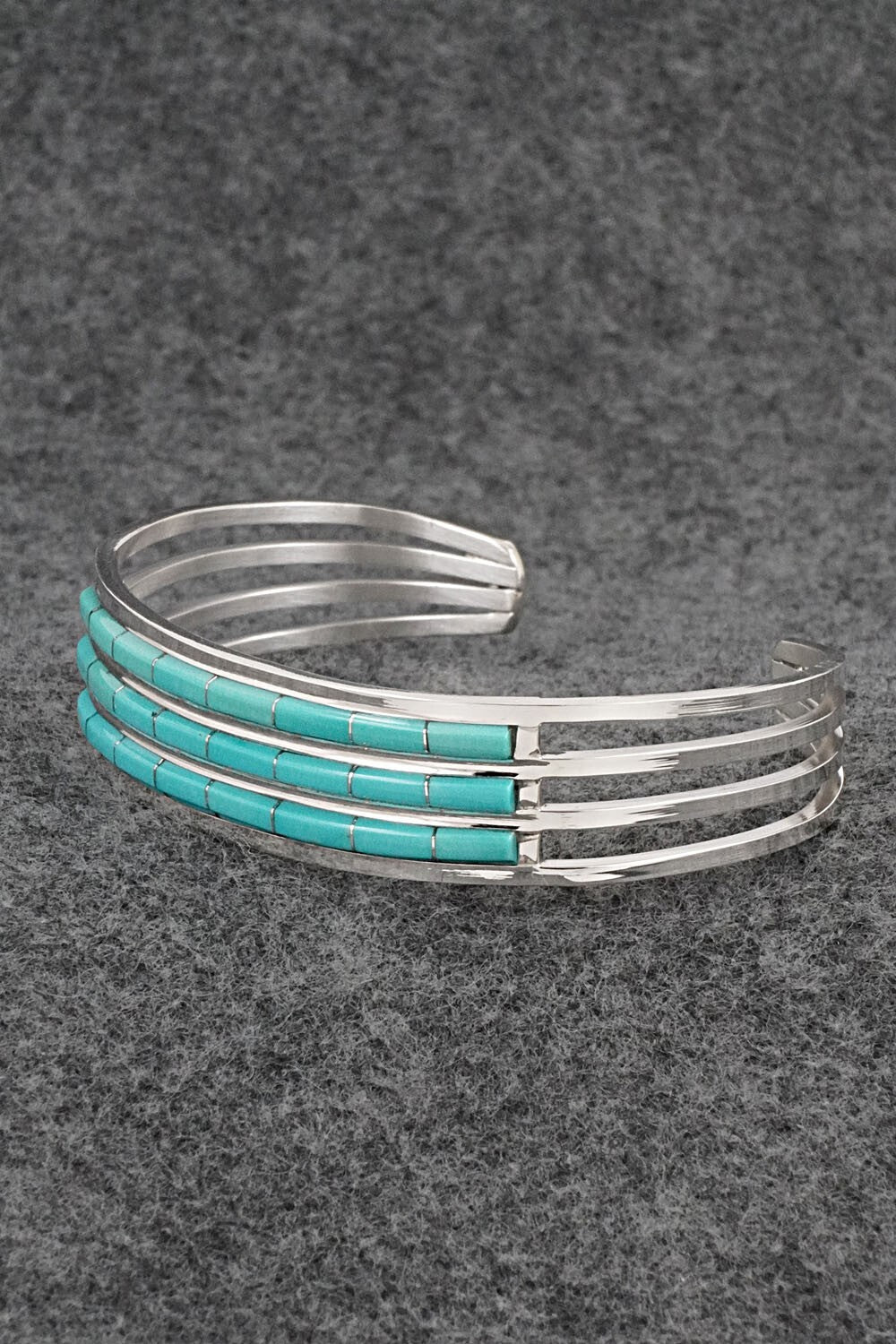 Turquoise & Sterling Silver Inlay Bracelet - Anson Wallace