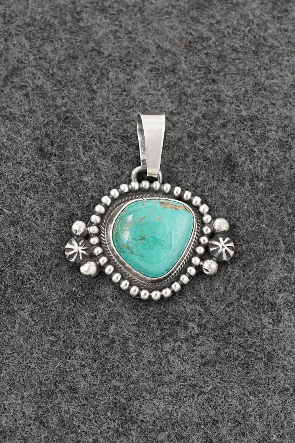 Turquoise & Sterling Silver Pendant - Darrin Livingston