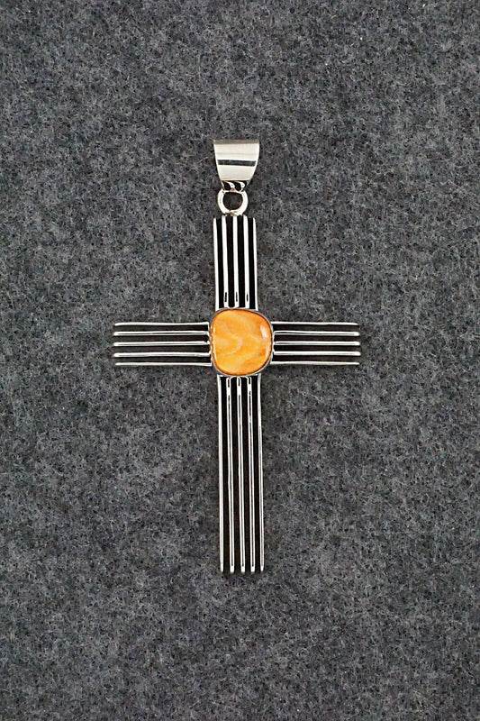Spiny Oyster and Sterling Silver Pendant - Francis Jones