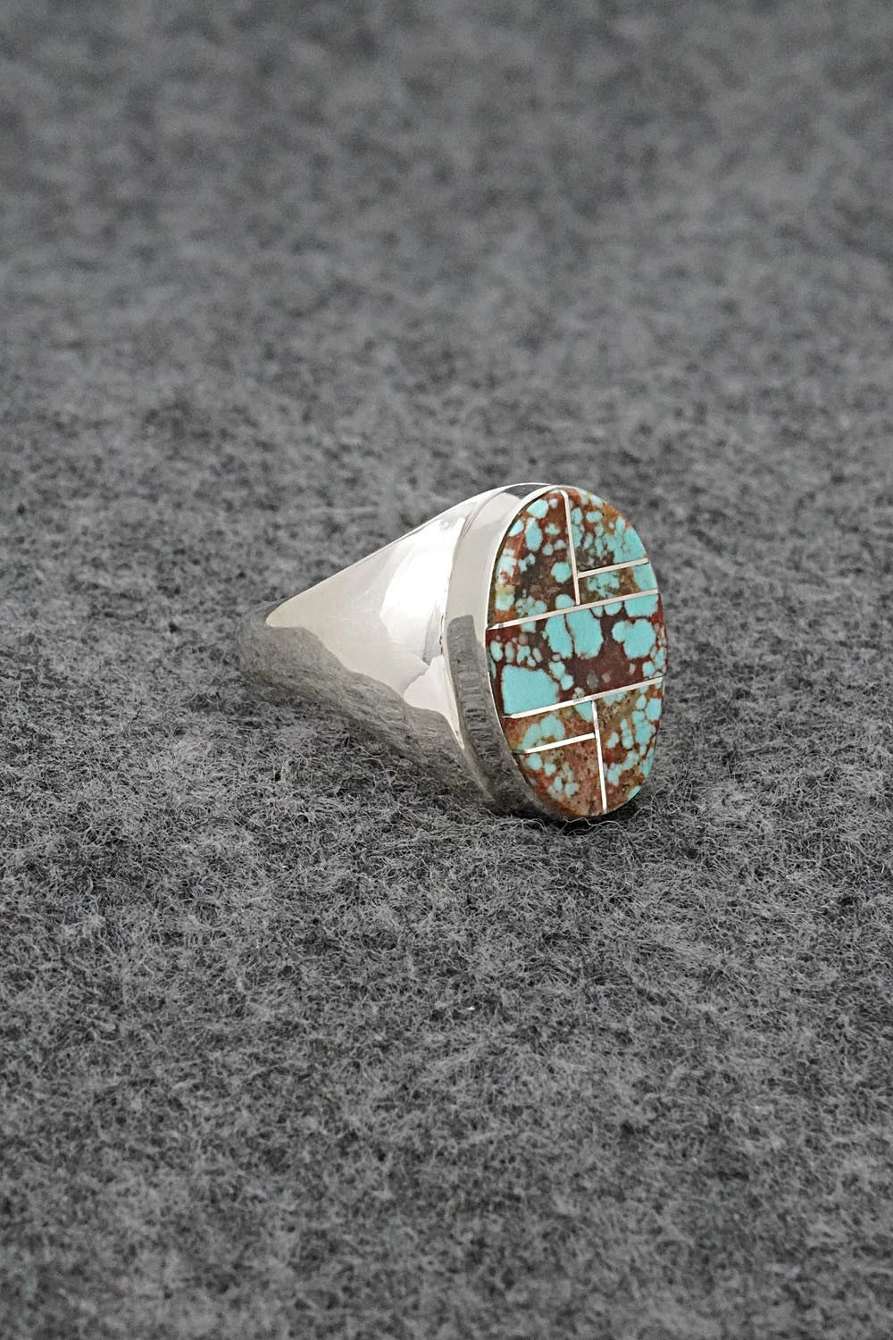 Turquoise & Sterling Silver Ring - Wilbert Gray - Size 9