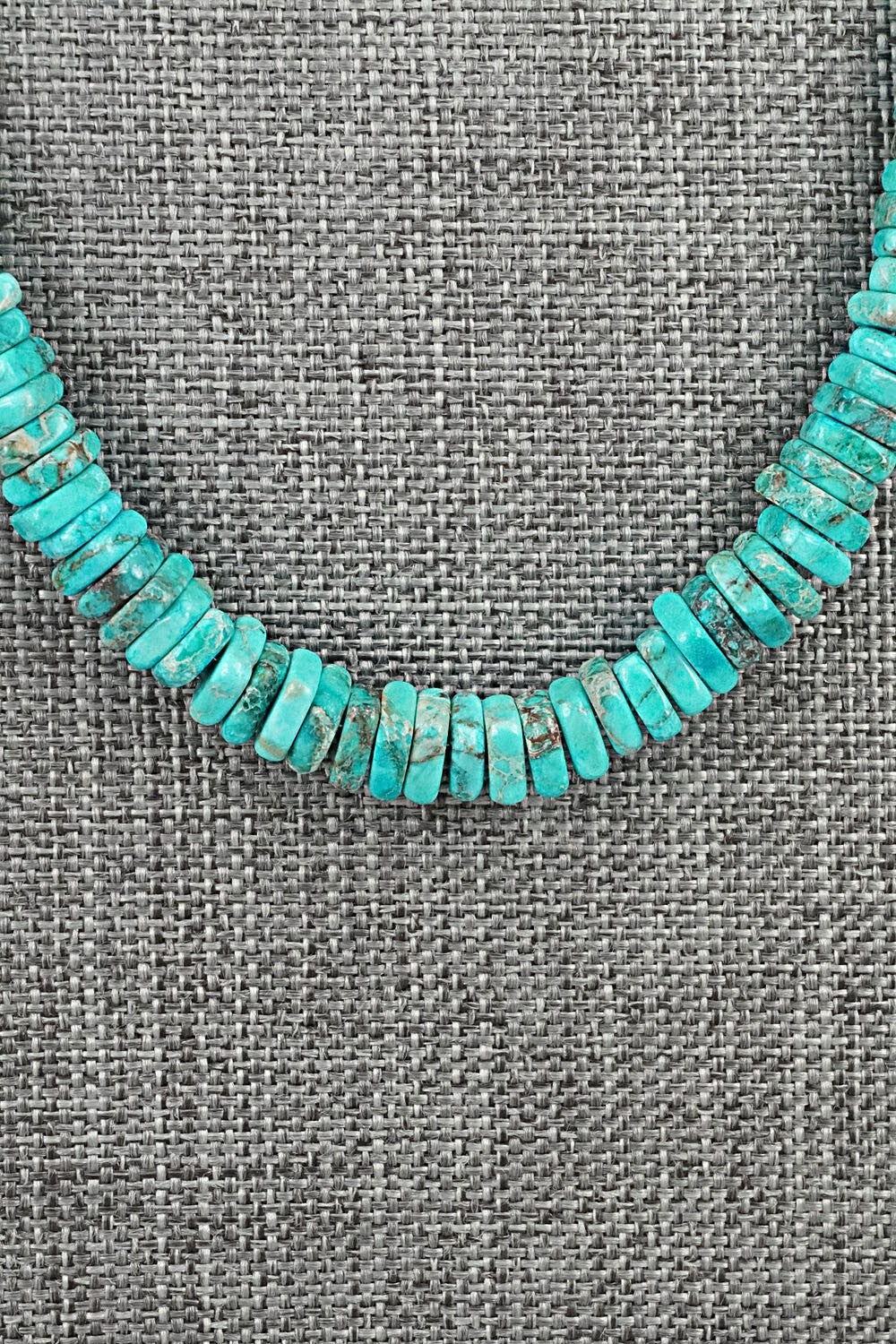 Turquoise & Sterling Silver Necklace 19" - Doreen Jake