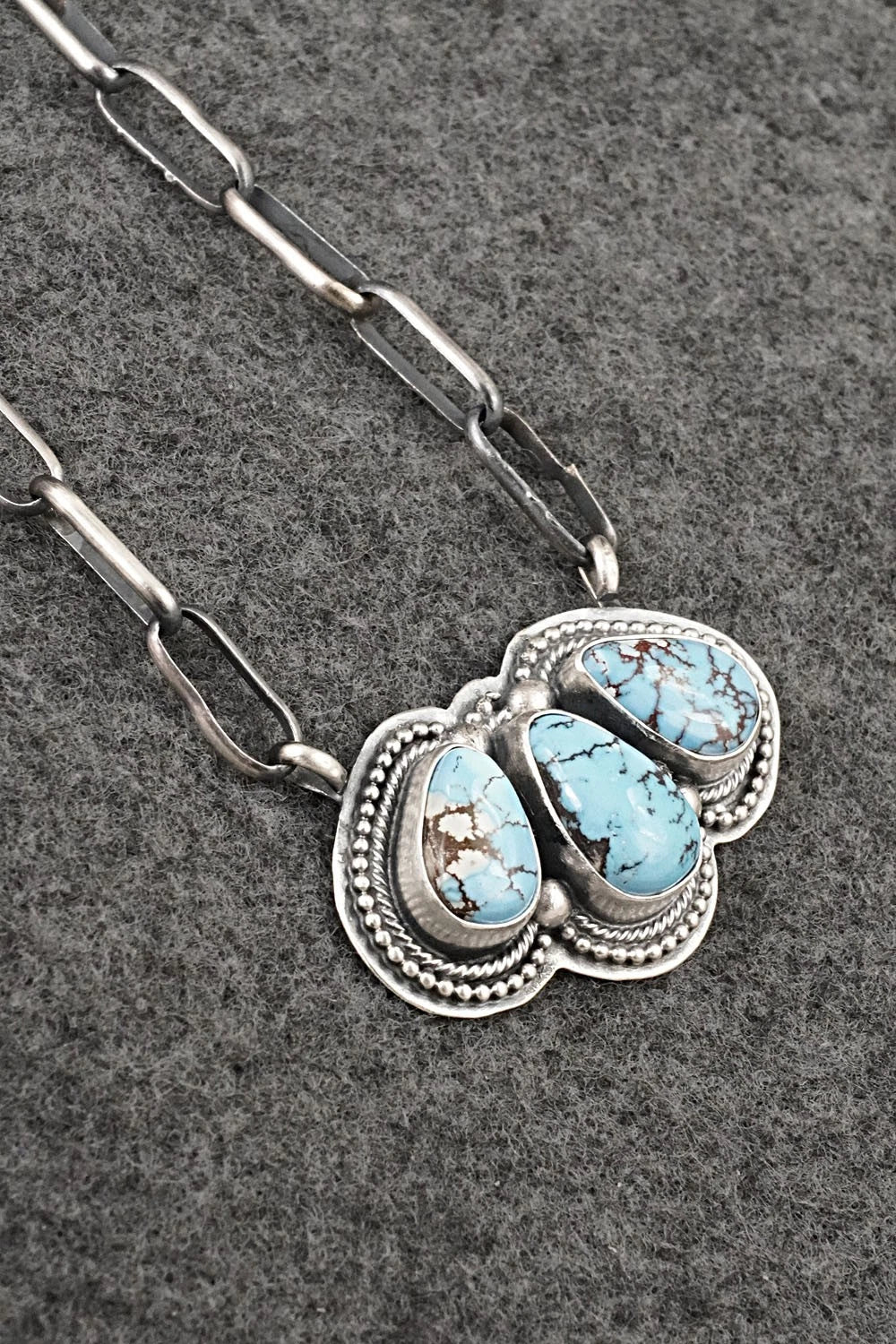 Turquoise & Sterling Silver Necklace - Darrin Livingston