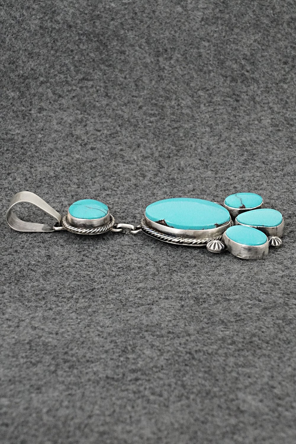 Turquoise & Sterling Silver Pendant - Paul Livingston