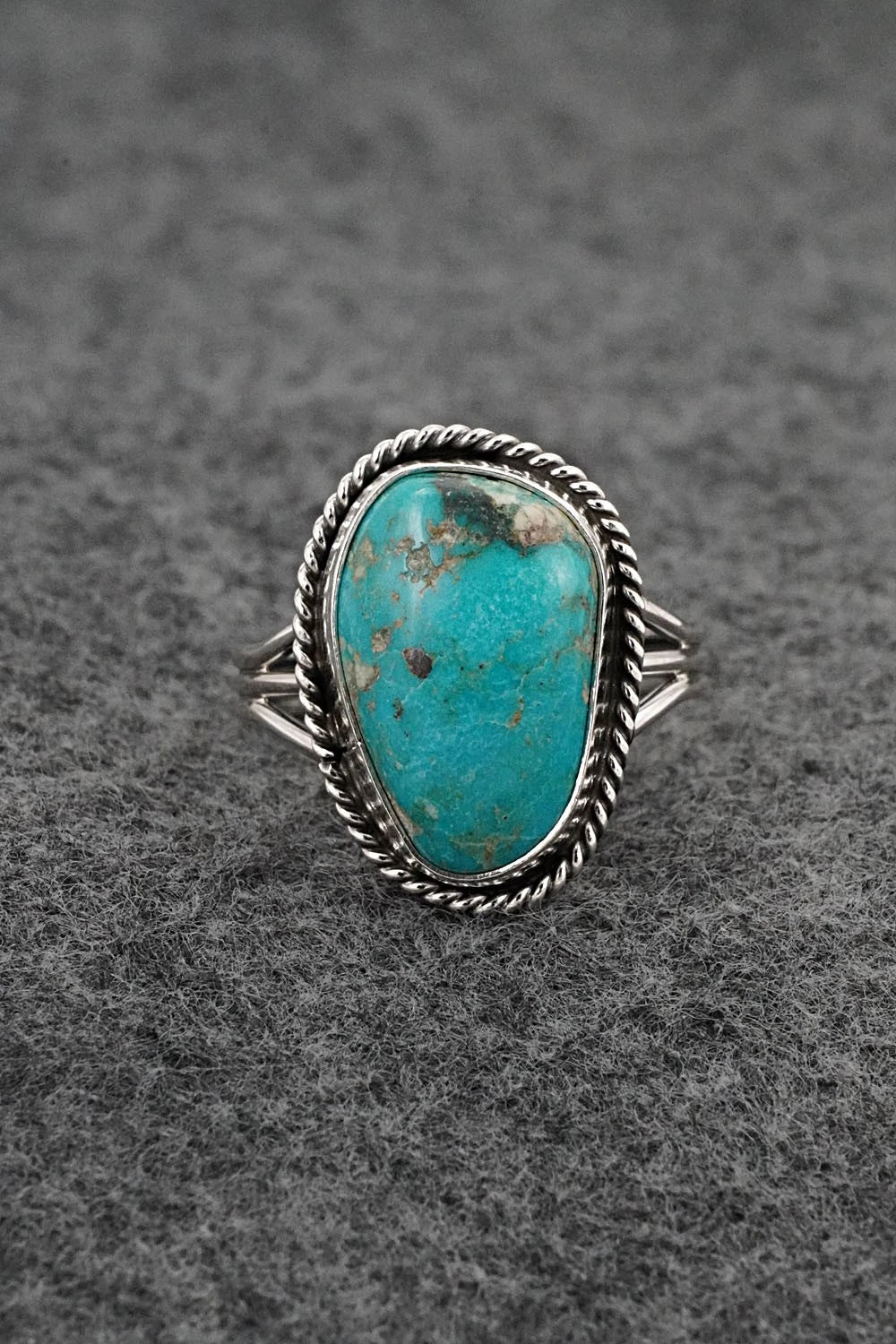 Turquoise & Sterling Silver Ring - Rena Begay - Size 10