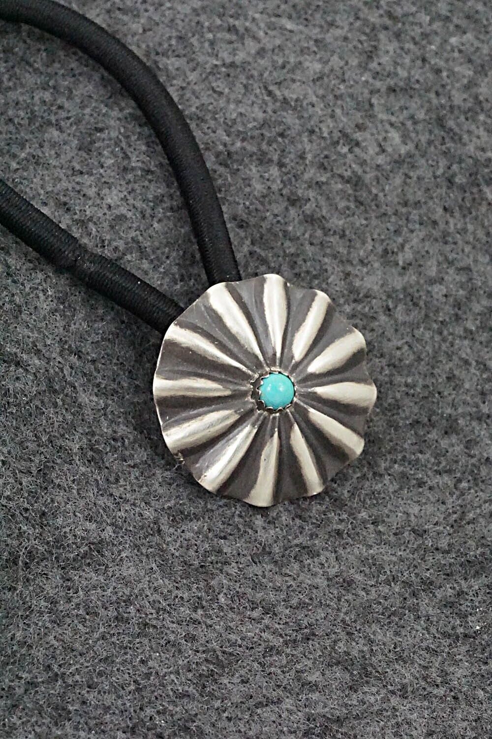 Turquoise & Sterling Silver Hair Tie - Arlene Soce