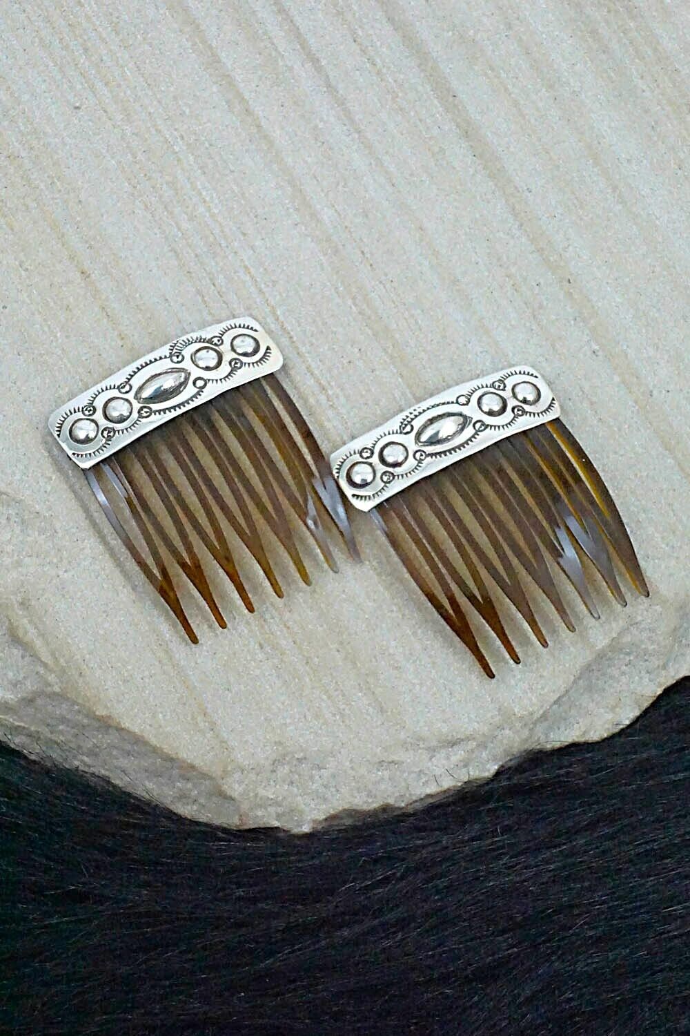 Sterling Silver Hair Combs - Jennie Blackgoat