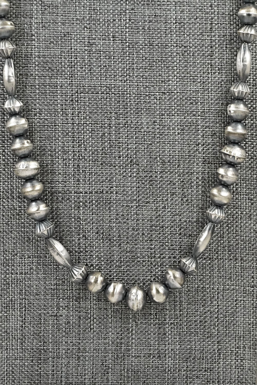 Sterling Silver Navajo Pearl Necklace 26" - Vintage