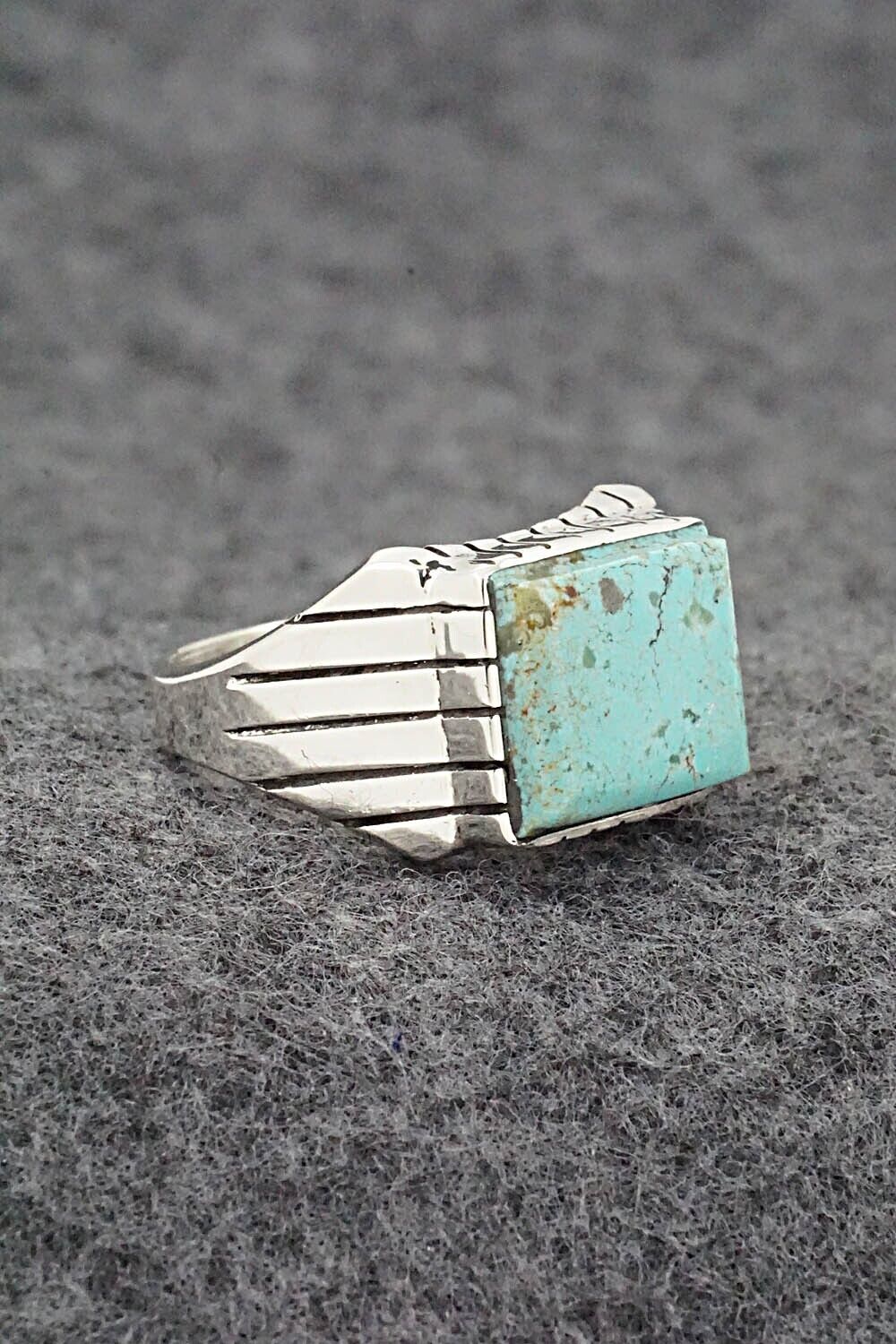 Turquoise & Sterling Silver Ring - Trevor Jack - Size 10