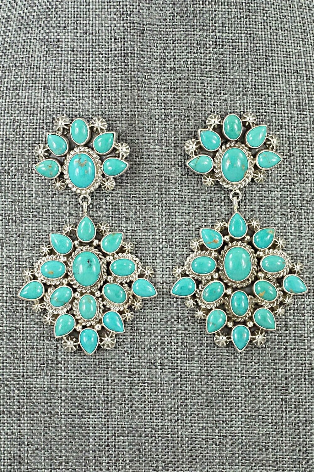 Turquoise and Sterling Silver Earrings - Lucinda Linkin