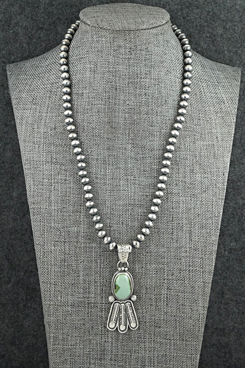 Turquoise & Sterling Silver Necklace - Verley Betone