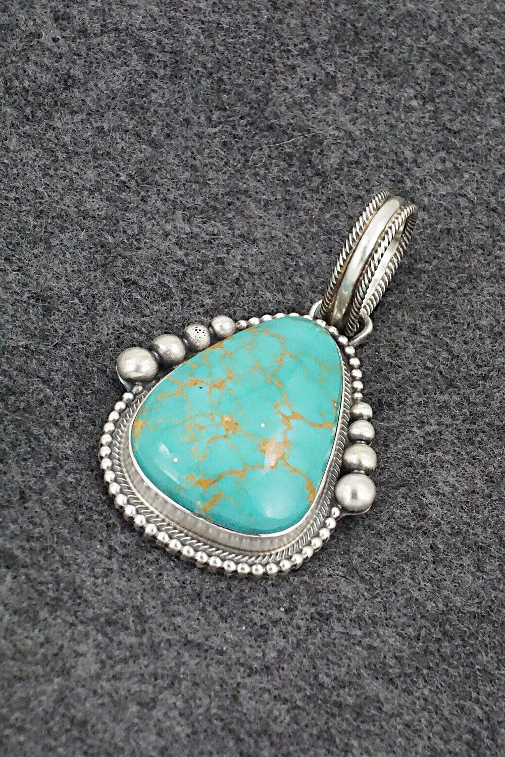 Turquoise & Sterling Silver Pendant - Kathleen Livingston