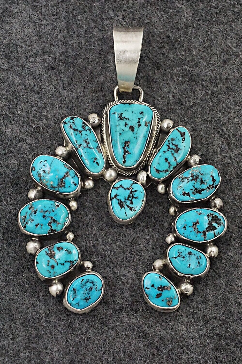 Turquoise & Sterling Silver Pendant - Bobby Johnson