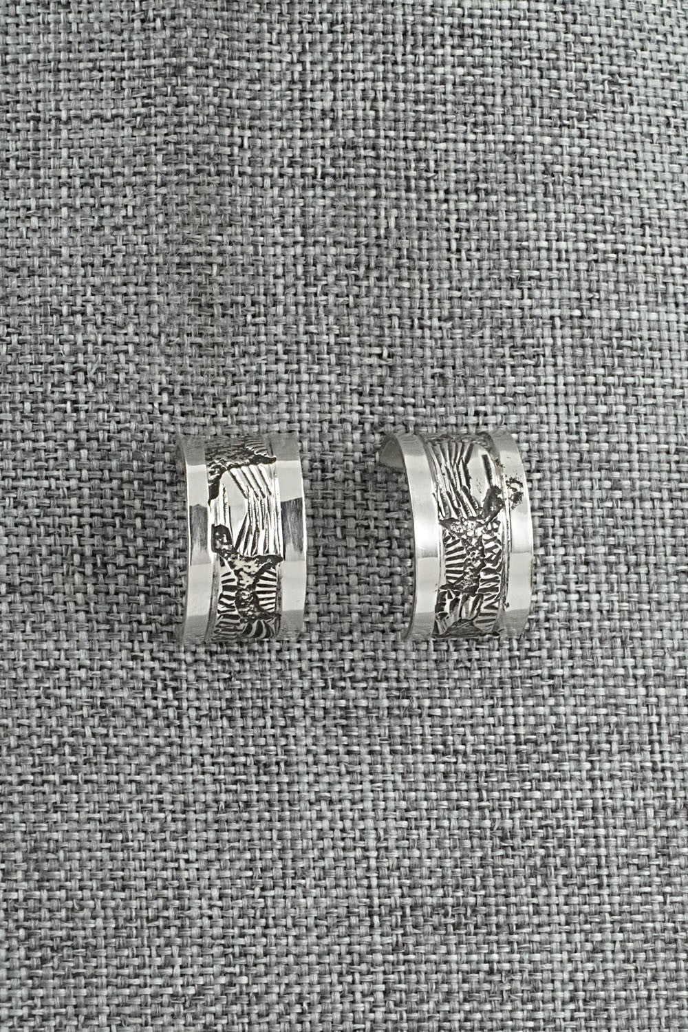 Sterling Silver Hoop Earrings - Elaine Becenti