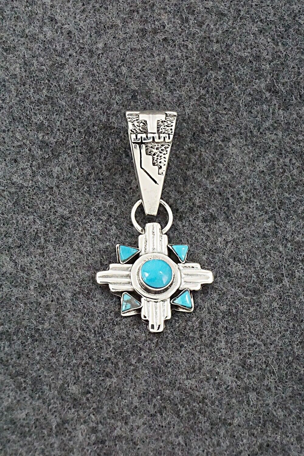 Turquoise and Sterling Silver Pendant - Sadie Jim