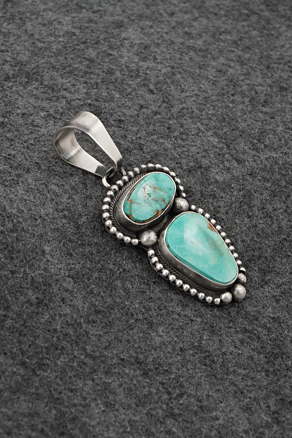 Turquoise & Sterling Silver Pendant - Darrin Livingston