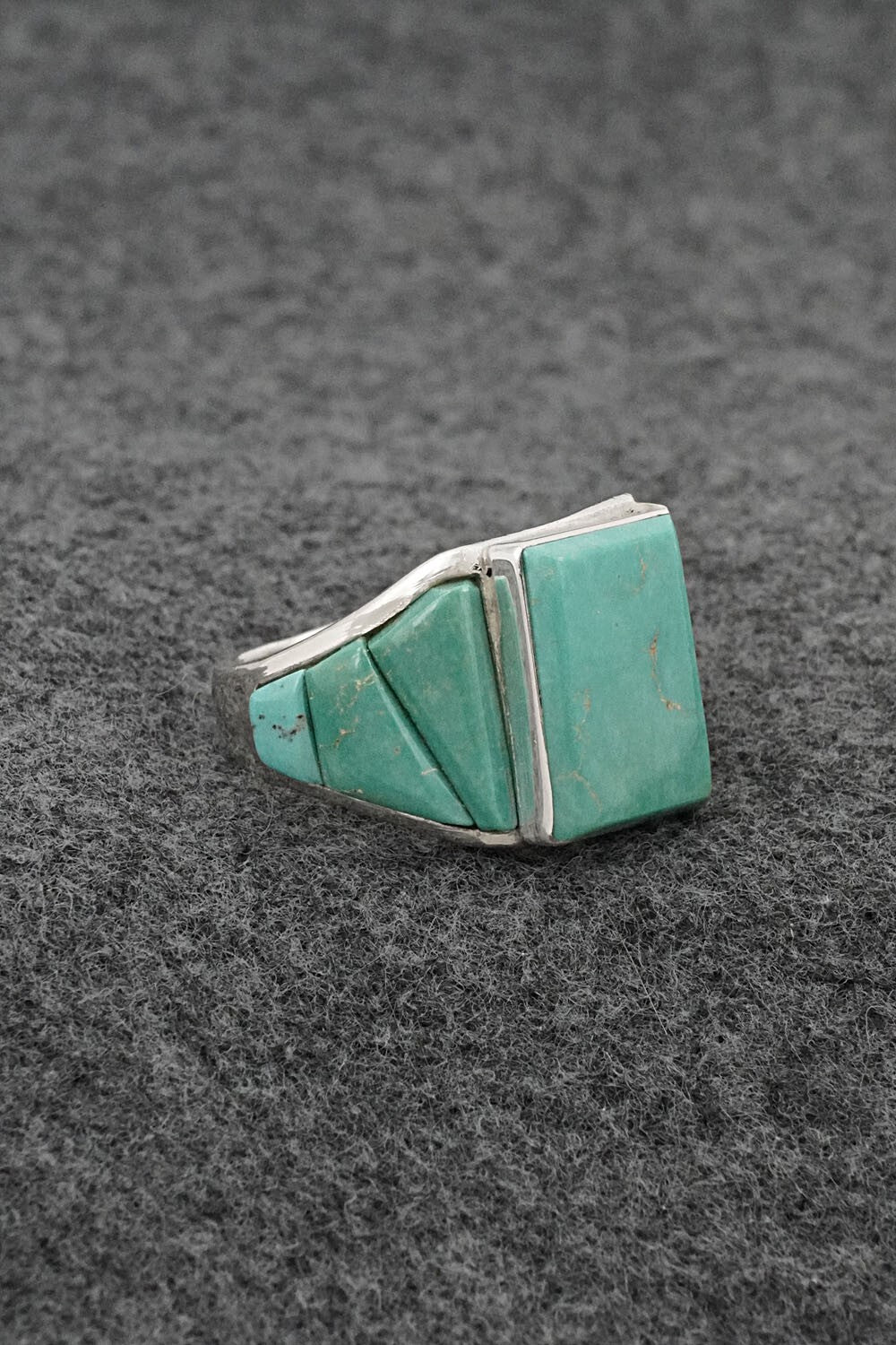 Turquoise & Sterling Silver Ring - Bevis Tsadiasi - Size 11.5