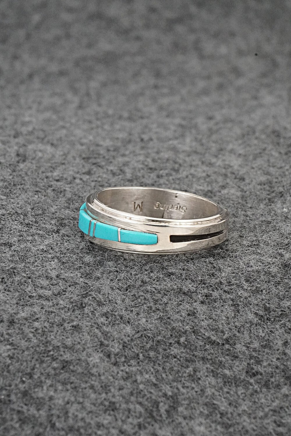 Turquoise & Sterling Silver Ring - Wilbert Muskett Jr. - Size 8.5