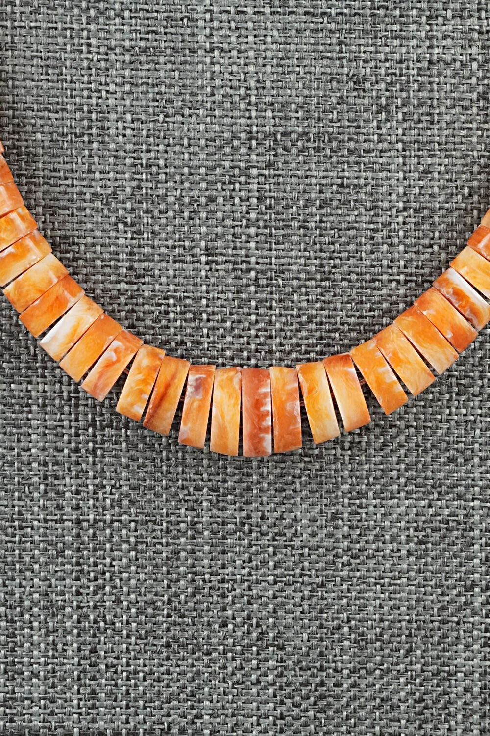 Spiny Oyster & Sterling Silver Necklace 18" - Doreen Jake