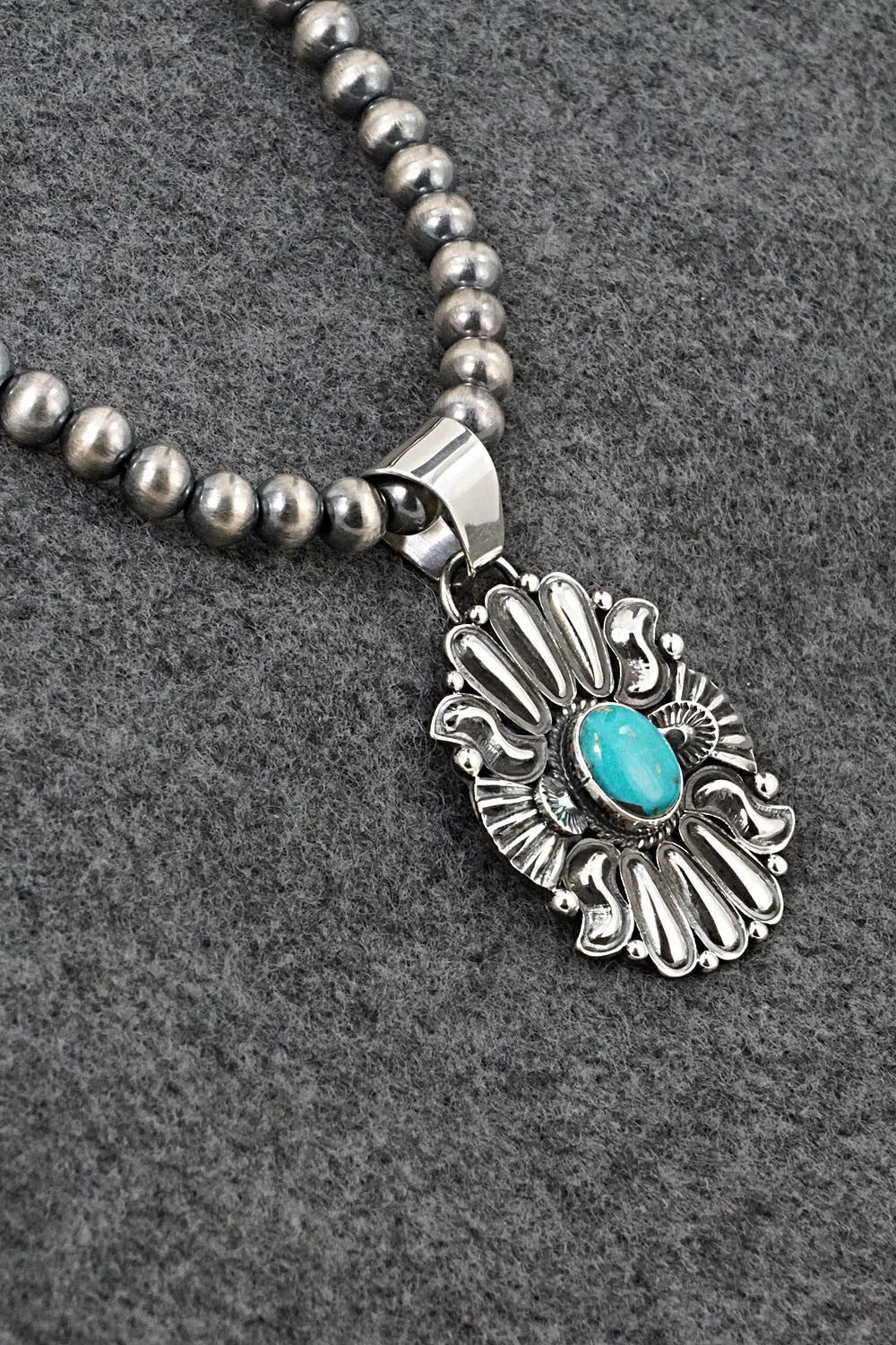 Turquoise & Sterling Silver Necklace - Derrick Gordon