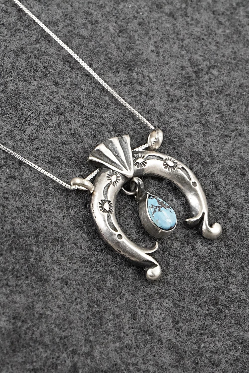 Turquoise & Sterling Silver Necklace - Gary Shorty