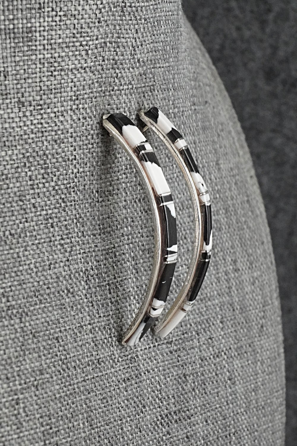 White Buffalo & Sterling Silver Earrings - Terrance Panteah