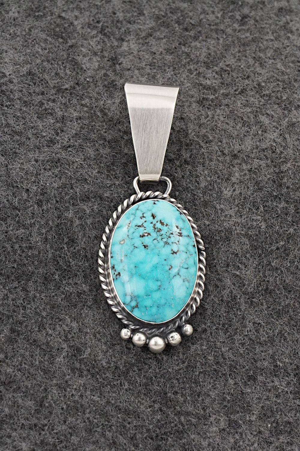 Turquoise & Sterling Silver Pendant - Rena Begay
