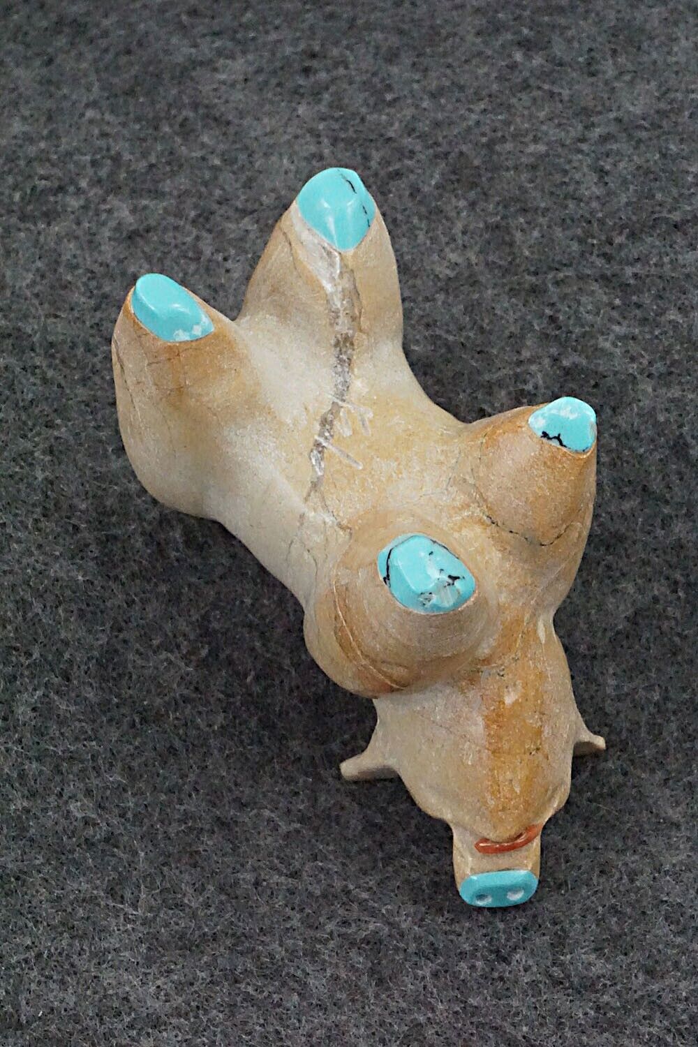 Pig Zuni Fetish Carving - Freddie Leekya