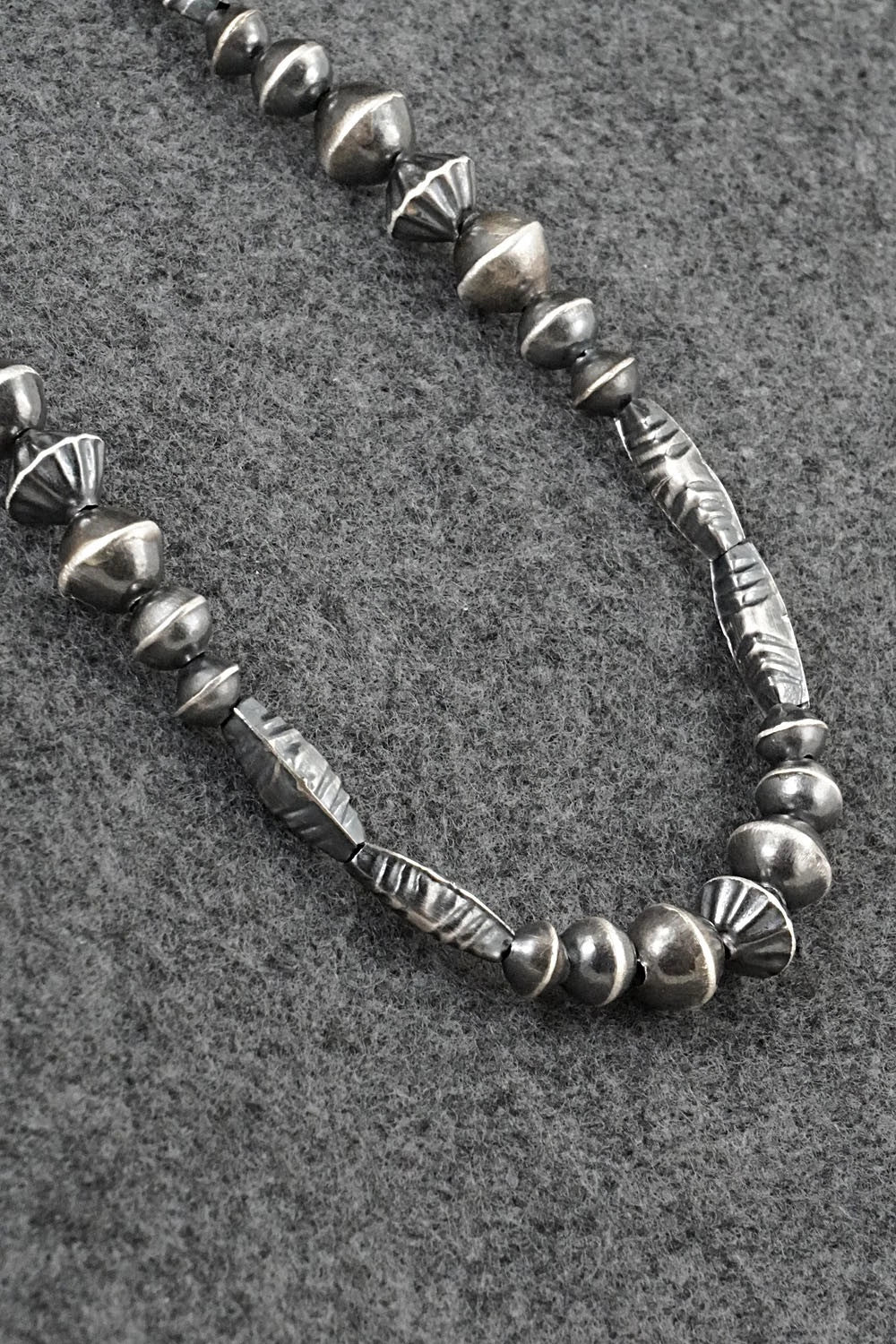 Sterling Silver Navajo Pearl Necklace 24" - Vintage