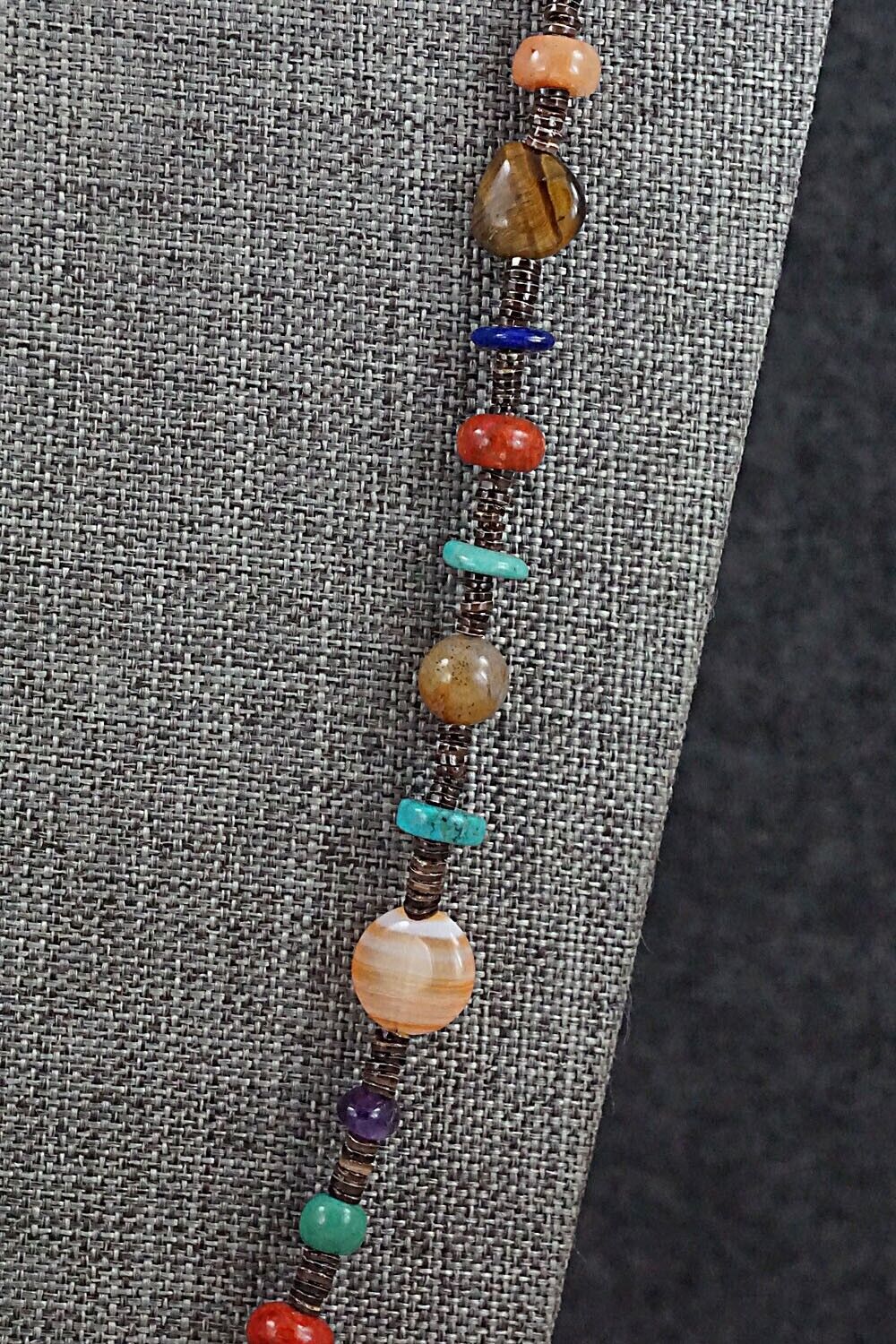 Multi-Stone and Sterling Silver Necklace - Helen Tsosie