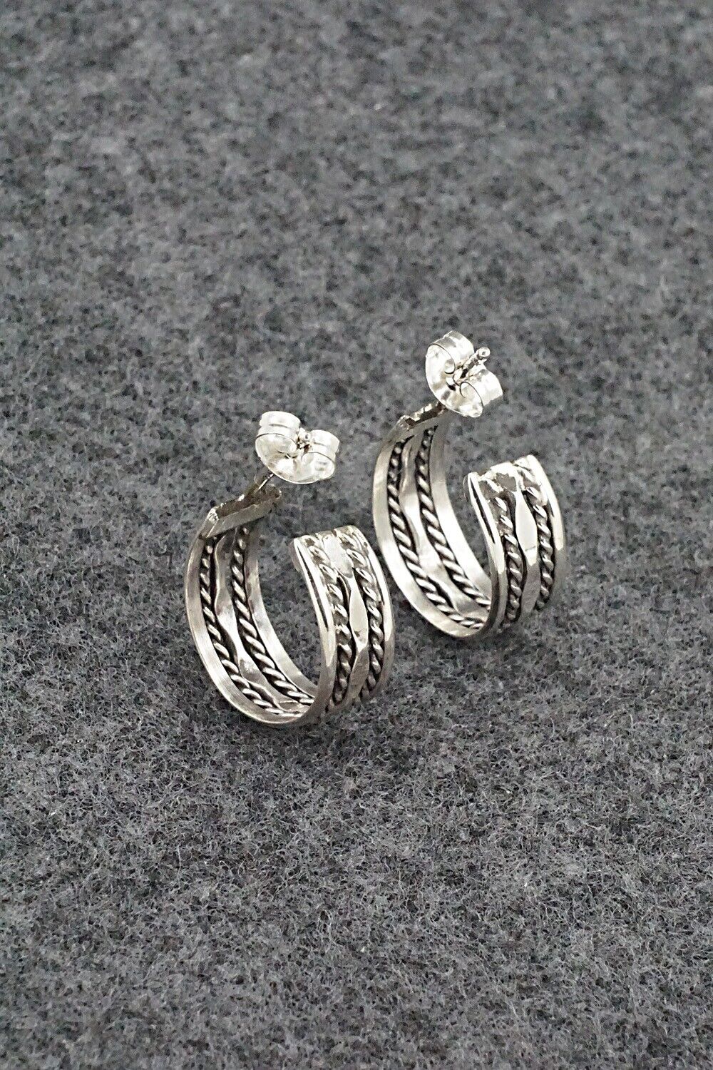 Sterling Silver Hoop Earrings - Elaine Tahe