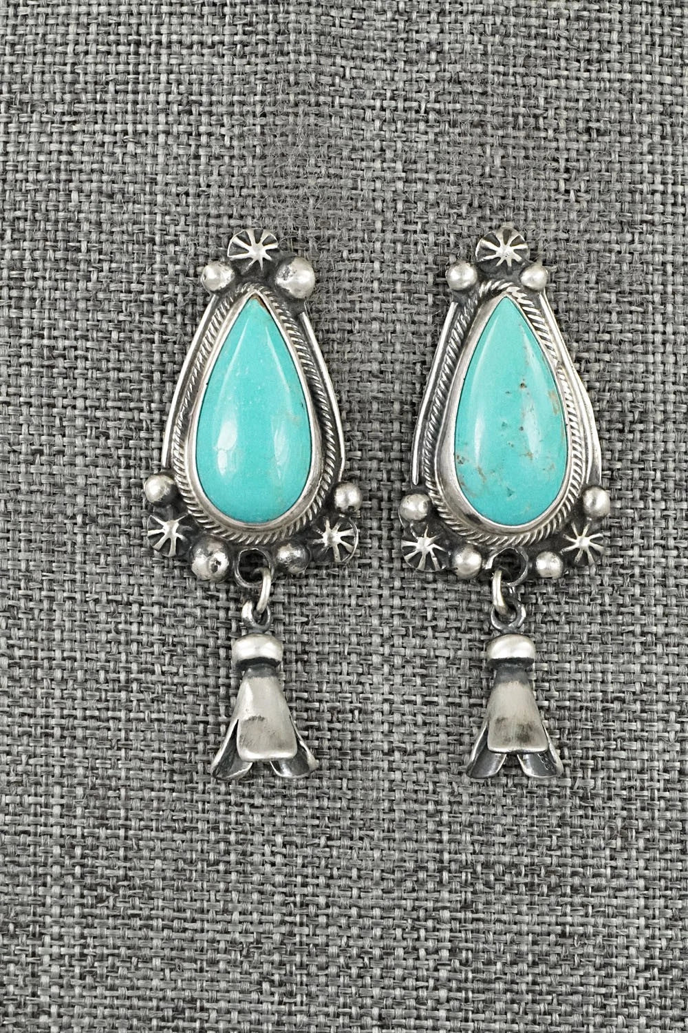 Turquoise & Sterling Silver Earrings - Bobby Johnson