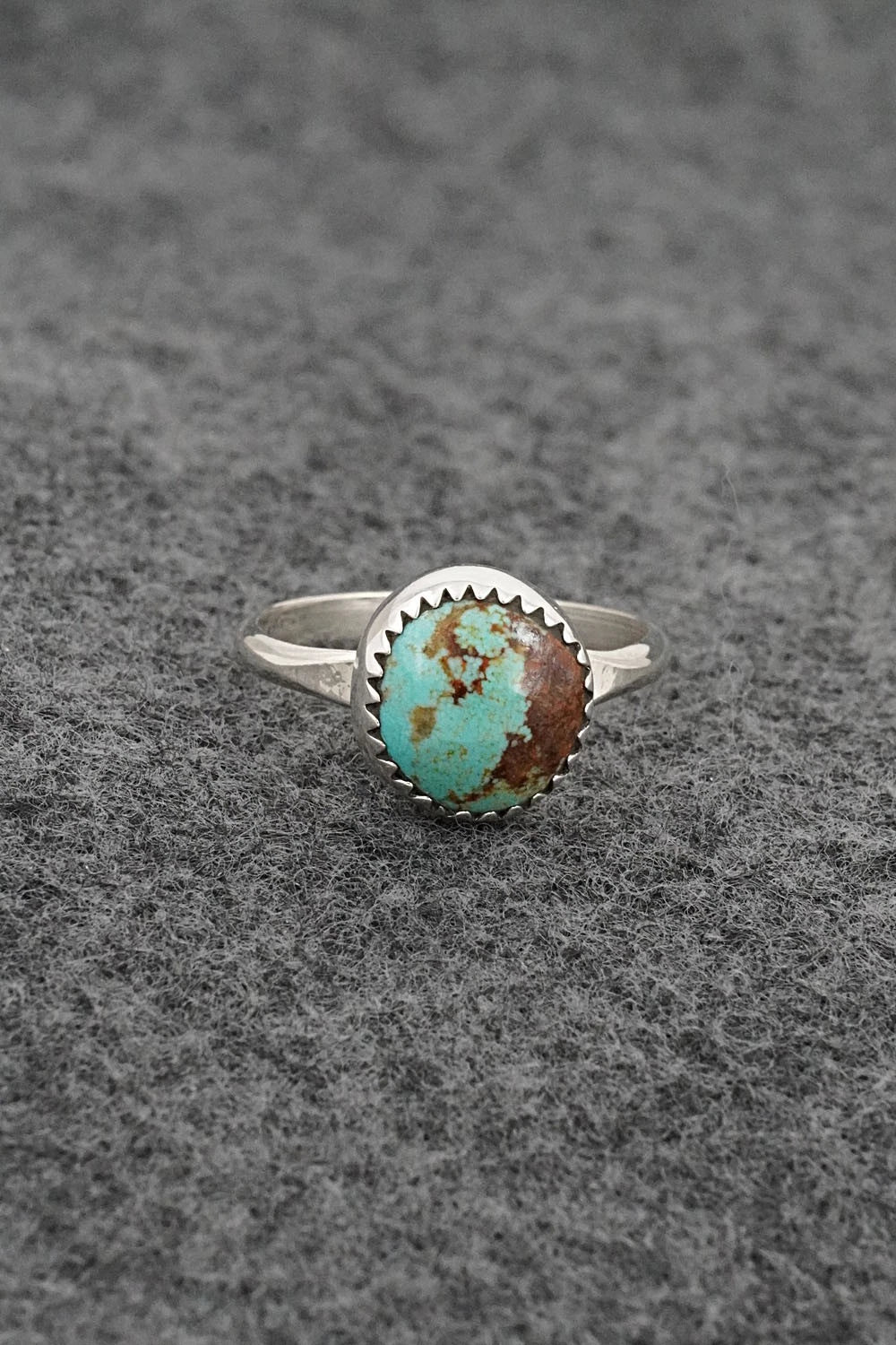 Turquoise & Sterling Silver Ring - Darius Arviso - Size 8