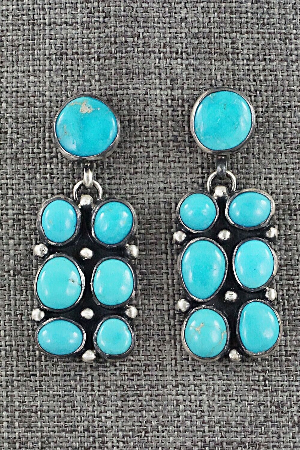 Turquoise & Sterling Silver Earrings - Loretta Delgarito