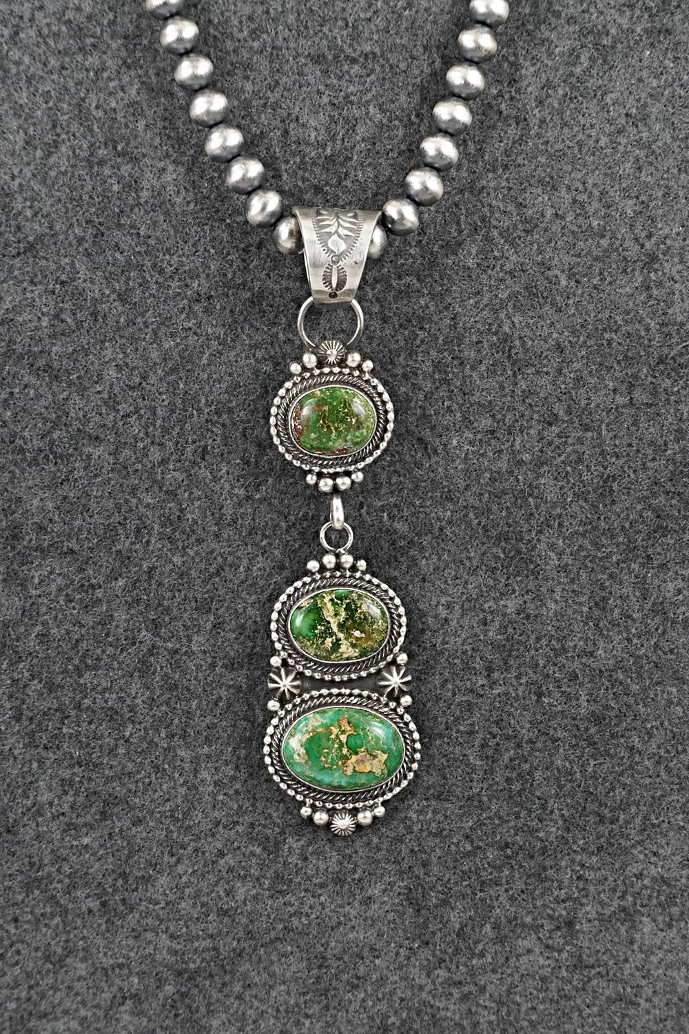 Turquoise & Sterling Silver Necklace - Tom Lewis