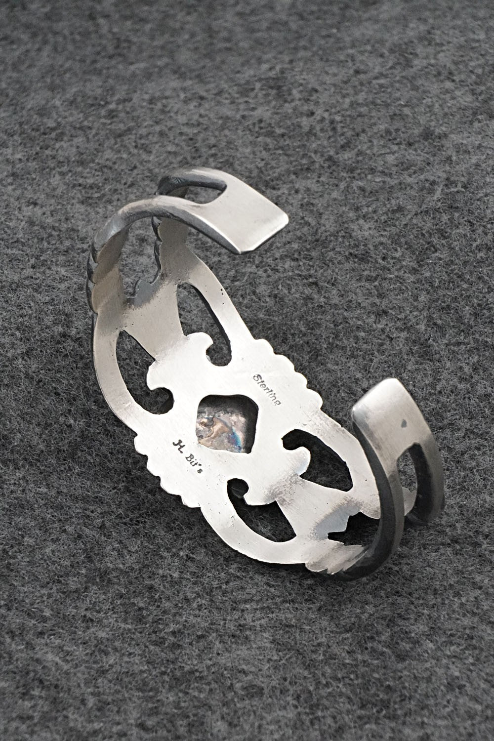 Turquoise & Sterling Silver Bracelet - Harrison Bitsue