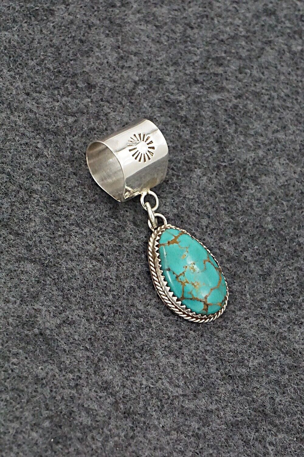 Turquoise & Sterling Silver Pendant - Ernest Hawthorne