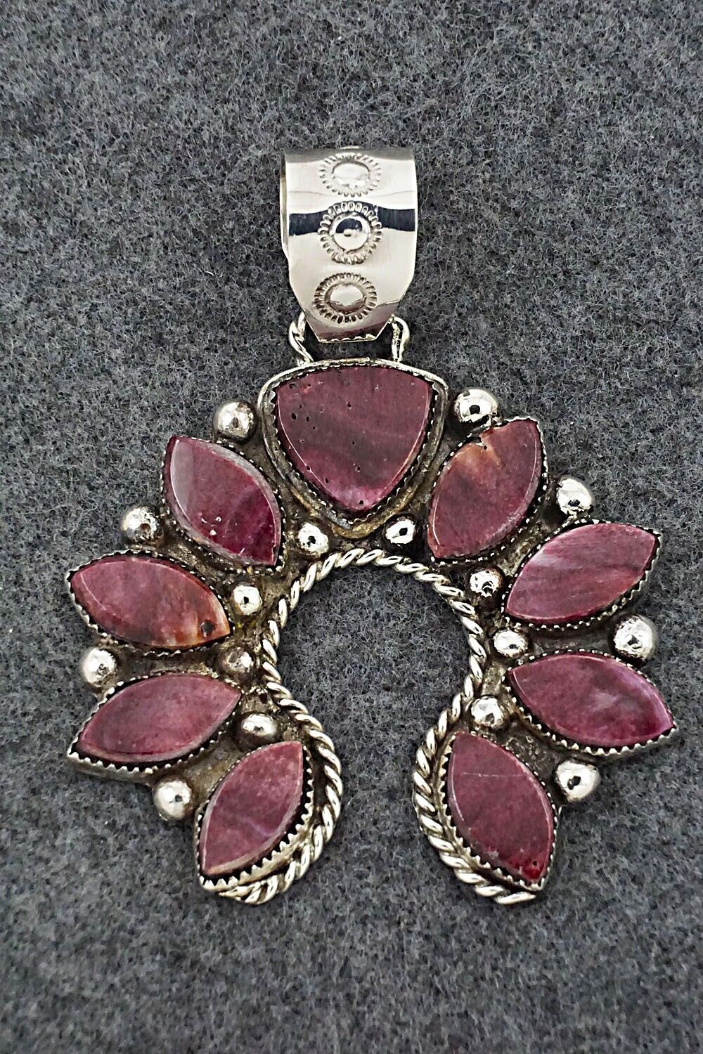 Spiny Oyster and Sterling Silver Pendant - Selina Warner